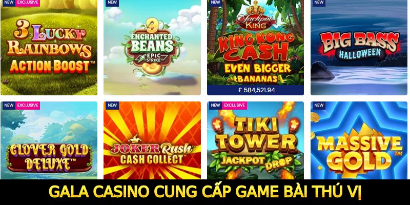 Gala Casino cung cấp game bài thú vị 